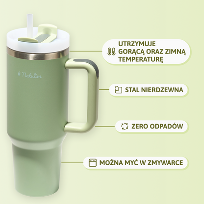 Kubek termiczny ze stali nierdzewnej 1L Natulim