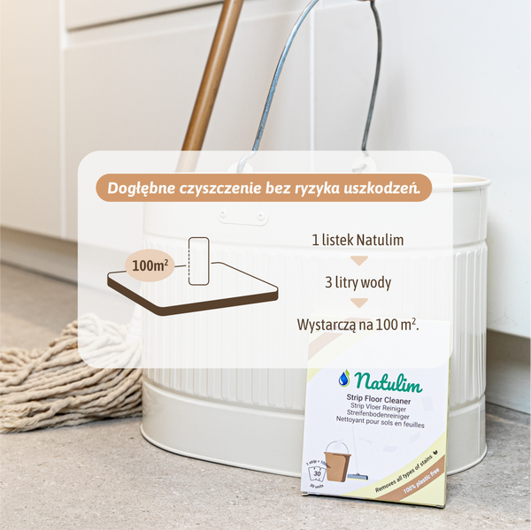 Eko listki do mycia podłóg Natulim uniwersalne biodegradowalne 30szt.