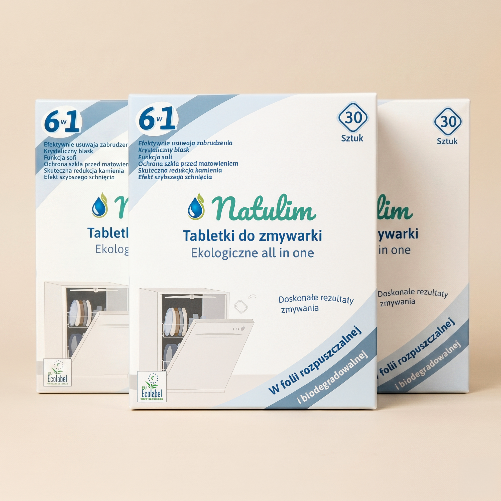 Eko kostki tabletki do zmywarki uniwersalne 6 w 1
