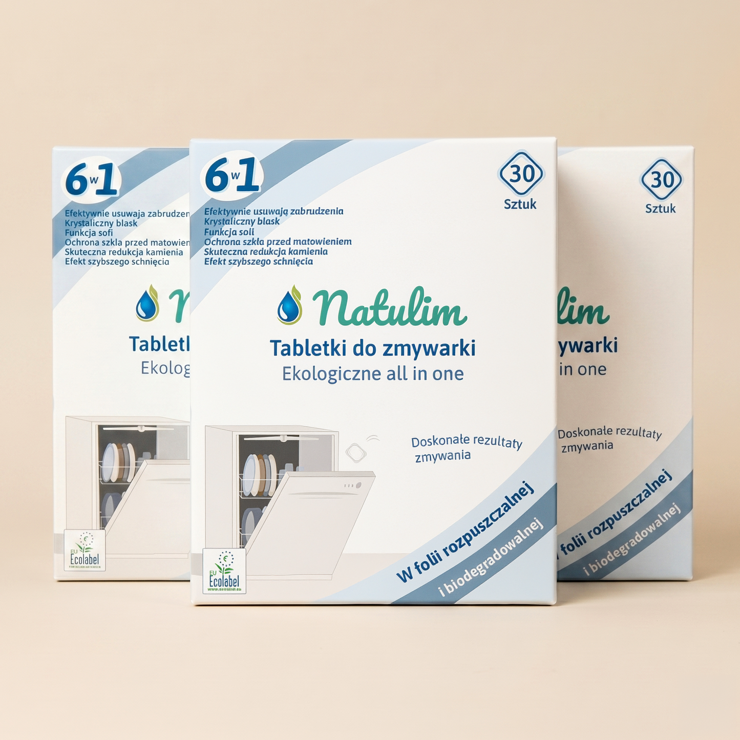 Eko kostki tabletki do zmywarki uniwersalne 6 w 1