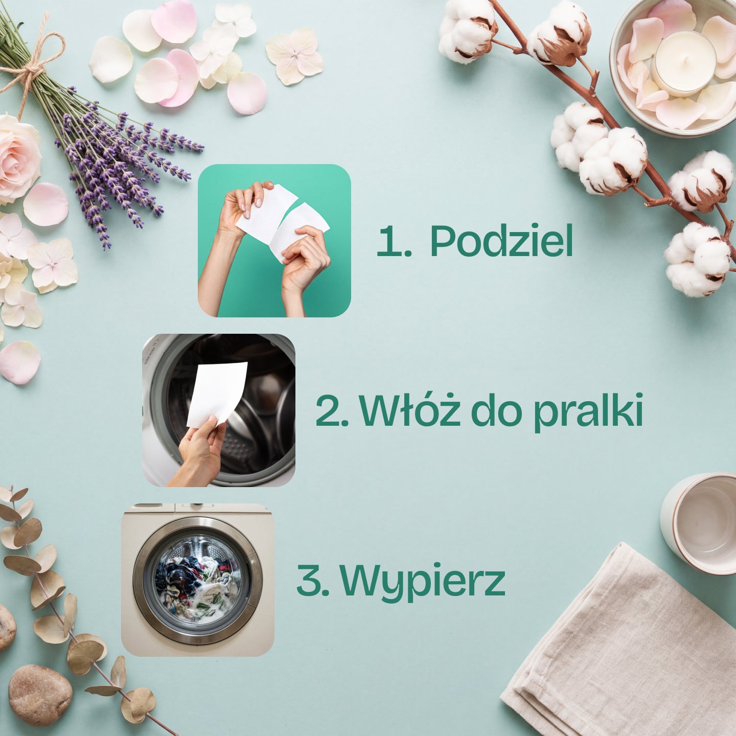 Eko listki do prania Natulim 40 prań