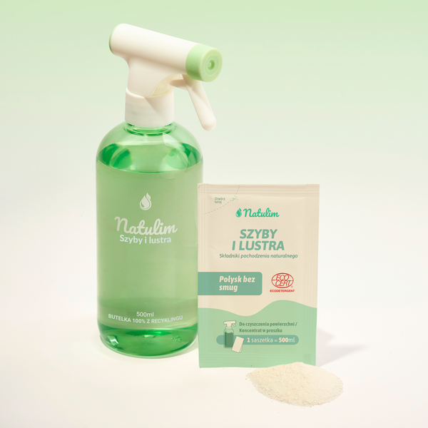 Zestaw Natulim starter – płyn szyby i lustra