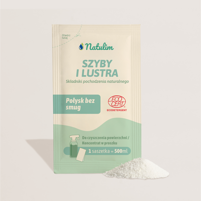 Zestaw koncentratów do mycia szyb i luster Natulim
