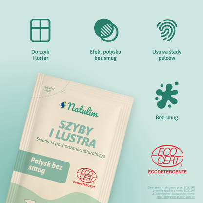 Zestaw koncentratów do mycia szyb i luster Natulim